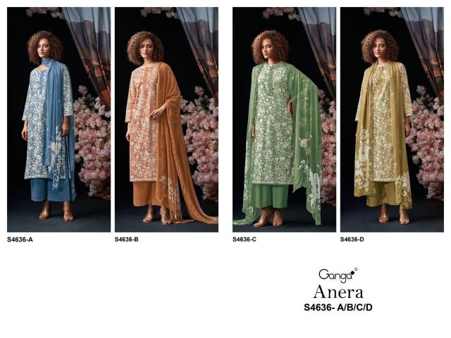 Ganga anera 4636 dress material wholesale market in india cheapest